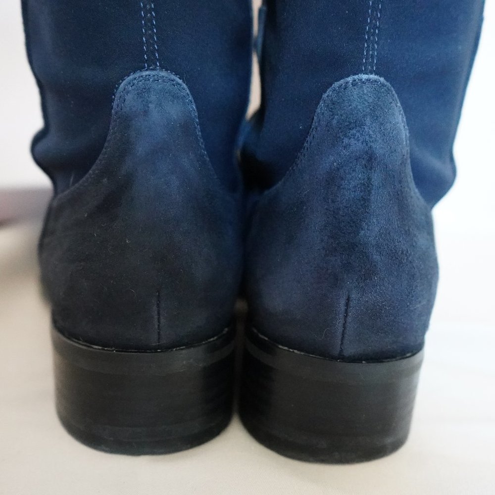 Browns Couture Suede Over-the-knee Boots in Navy - Picture 7 of 11